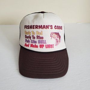 Vintage Fishermans Code Snapback Hat Cap